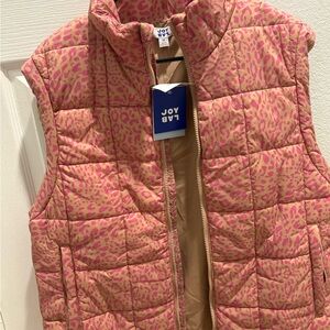 JoyLab Pink Leopard Print Vest